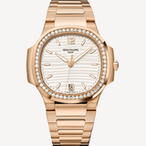 Patek Philippe Nautilus - 7010/1R-011 - 32 mm - Aur Roz, Cadran de diamant