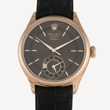 Rolex Cellini Dual Time Watch - 50525 - 39 mm - Rose Gold