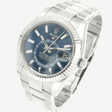 Rolex Sky-Dweller Cadran Albastru - 326934 - 42 mm - Aur Alb și Oțel Inoxidabil