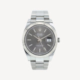 Rolex Datejust Grey Rhodium - 126334 - 41 mm - Stainless Steel/White Gold