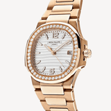 Patek Philippe Nautilus - 7010/1R-011 - 32 mm - Aur Roz, Cadran de diamant