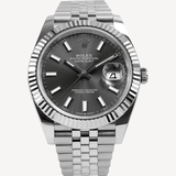 Rolex Datejust Grey Rhodium - 126334 - 41 mm - Stainless Steel/White Gold