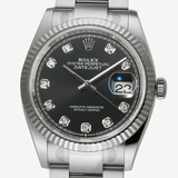 Rolex Datejust 36 - 126234 - 36 mm - Aur alb/Oțel inoxidabil/Diamante