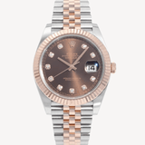 Rolex Datejust 41 Cadran cu diamante - 126331 - 41 mm - Aur Roz și Oțel Inoxidabil