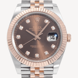 Rolex Datejust 41 Cadran cu diamante - 126331 - 41 mm - Aur Roz și Oțel Inoxidabil