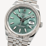 Rolex Datejust Mint Green - 126234 - 36 mm - White Gold/Stainless Steel