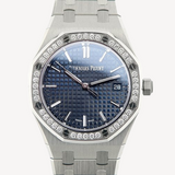 Audemars Piguet Royal Oak - 77451ST - 34mm - Stainless Steel and diamond-set bezel - Blue dial