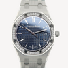 Audemars Piguet Royal Oak -  77451ST - 34 mm -Oțel Inoxidabil si bezel cu diamante - Cadran Albastru 