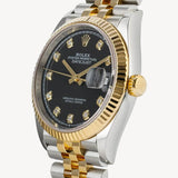 Rolex Datejust 36 Negru - 126233 - 36mm - Aur Galben și Oțel Inoxidabil
