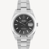 Rolex Datejust Grey Rhodium - 126334 - 41 mm - Oțel Inoxidabil și Aur Alb - Oyster
