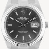 Rolex Datejust Grey Rhodium - 126334 - 41 mm - Oțel Inoxidabil și Aur Alb - Oyster