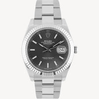 Rolex Datejust Grey Rhodium - 126334 - 41 mm - Stainless Steel/White Gold - Oyster
