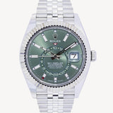Rolex Sky-Dweller - 336934 - 42 mm - Aur Alb și Oțel Inoxidabil - Jubillee