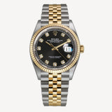 Rolex Datejust 36 Negru - 126233 - 36mm - Aur Galben și Oțel Inoxidabil