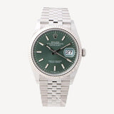 Rolex Datejust Mint Green - 126234 - 36 mm - White Gold/Stainless Steel